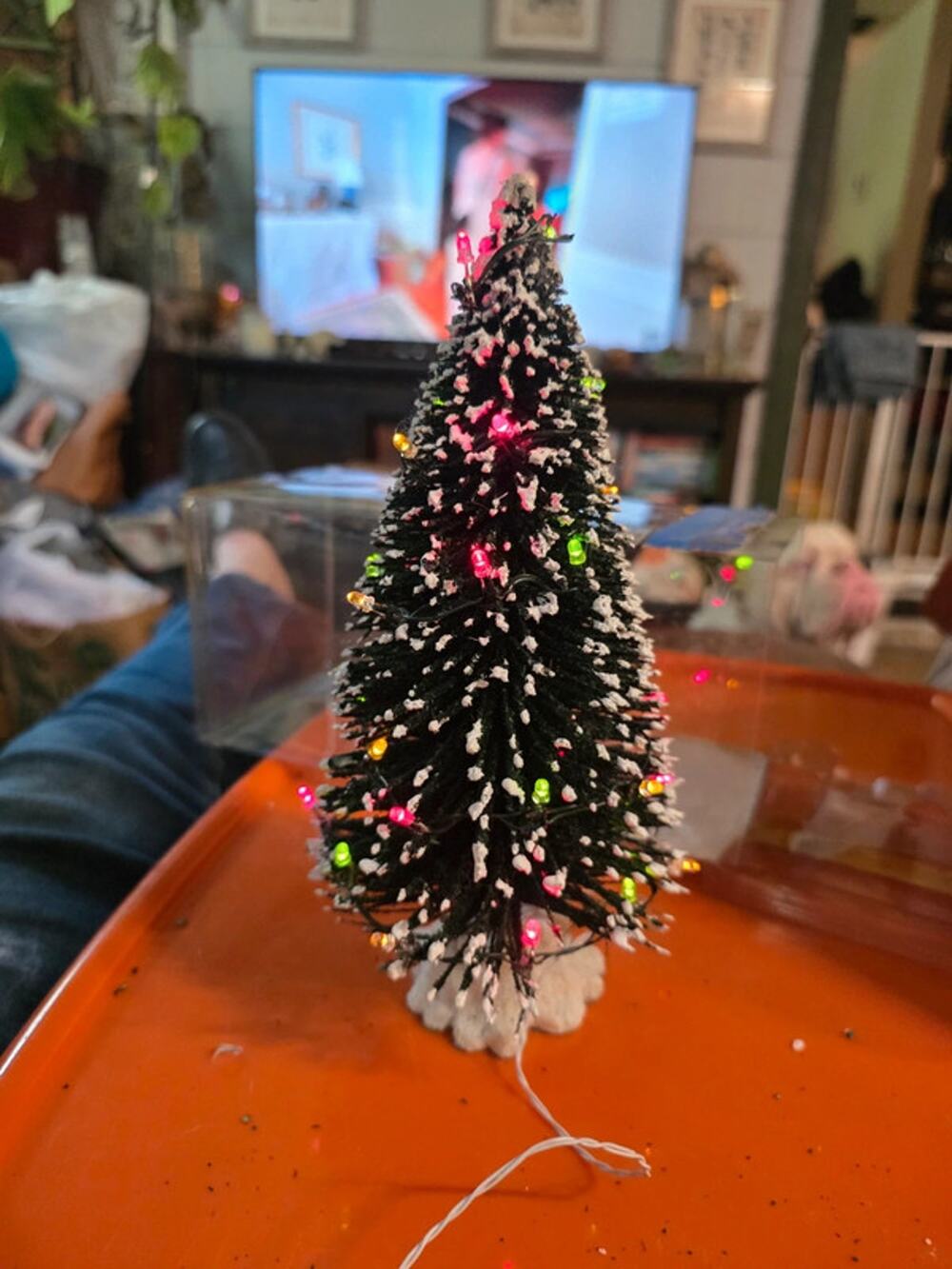 Vintage Walmart Fiber Optic Mini Christmas Tree Tabletop Decor w/ Box